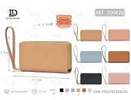 Portafoglio da Donna con Doppia Cerniera, Grande Capacità, in Microfibra e Pelle Sintetica, Minimalista per Uso Quotidiano - Product Image 1