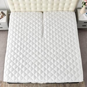 Almohadilla protectora de colchón King acolchada impermeable para <span class=keywords><strong>cama</strong></span> ajustable con flexión superior 32-34 de la cabeza Topper acolchado suave - Product Image 4