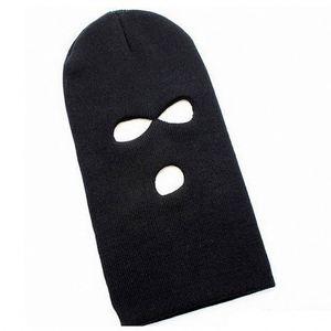 Copri viso intero <span class=keywords><strong>maschera</strong></span> tre cappello a maglia passamontagna elasticizzato invernale <span class=keywords><strong>maschera</strong></span> da <span class=keywords><strong>neve</strong></span> berretto nero caldo maschere facciali - Product Image 3