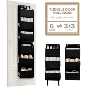 Organizador para colgar sobre la puerta con 6 estantes desmontables para almacenamiento de artículos de bebé en el dormitorio, cuarto de niños o habitación infantil. - Product Image 1