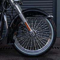 Nouvelles roues chromées robustes avant et arrière Hopero, style à rayons torsadés California, pour Heritage Slim Deluxe 2012 et modèles ultérieurs, garantie 1 an