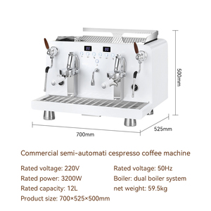 Италия Полуавтоматическая электрическая профессиональная Коммерческая автоматическая кофемашина Эспрессо 2 группы - Product Image 2