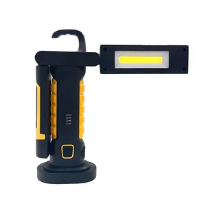 다기능 듀얼 광원 작업 램프 상단 손전등 조정 가능한 자동차 수리 검사 램프 LED 충전식 작업 조명