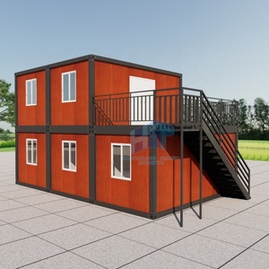 Resistente alle intemperie 2 piani 40ft & 20ft costruzione modulare casa contenitore per esterni per pannello Sandwich residenziale - Product Image 1