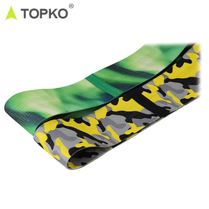 TOPKO Custom Fitness Gradient Color Bande de Resistance Elastic Yoga Exercise antiscivolo Fabric Resistance Hip Strength Bands Set - Product Image 3