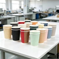Gobelets en papier biodégradables, imperméables, de qualité alimentaire, recyclables, écologiques, à paroi simple, avec feuille d'or, fabriqués en Chine