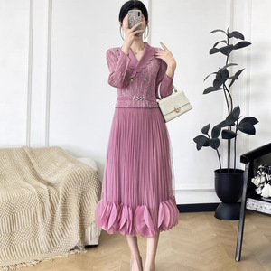 Vestido Plisado Miyake, Nueva Colección Verano 2026, Vestido Midi Holgado Informal para Mujer, Tallas Grandes, Venta al Por Mayor - Product Image 2