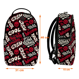 Mochilas Escolares Urbanas con Estampado <span class=keywords><strong>de</strong></span> Grafiti, <span class=keywords><strong>Mochila</strong></span> para Chicas y Chicos, Estilo Urbano, <span class=keywords><strong>Mochila</strong></span> Personalizada, Venta al por Mayor <span class=keywords><strong>de</strong></span> Fábrica - Product Image 2