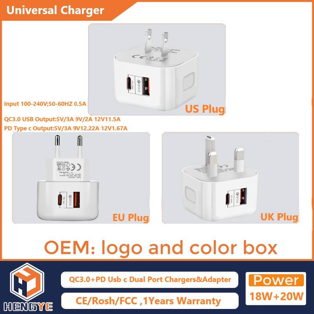 Chargeur A+C blanc 20w