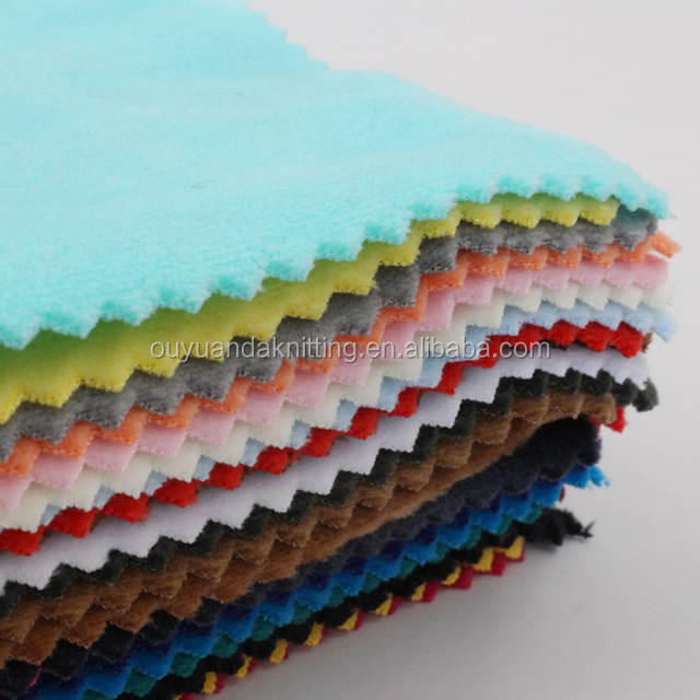 95% полиэстер, 5% спандекс, односторонняя матовая основовязаная супер мягкая плюшевая флисовая бархатная/велюровая ткань