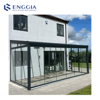 Serre autoportante en aluminium ENGGIA, moderne, pour l'extérieur, hôtel, jardin, parc, architecture, verre Low-E, quatre saisons