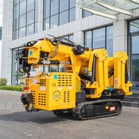 Mini-grue araignée électrique de 3 tonnes, compacte, à chenilles, avec flèche en U, certifiée CE, haute efficacité pour les sites étroits et l'installation de toitures