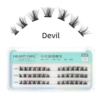 Pestañas Postizas en Racimo Heart Girl Factory Devil, 3 Líneas Mixtas, Precortadas, Segmentadas, Coreanas, PBT, 0.07mm de Grosor, Extensiones de Pestañas Personalizadas