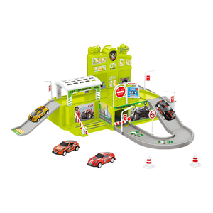 De los niños conjunto de juguete de coche de metal de la pista de fuego de la ciudad de garaje de juguete para la venta - Product Image 1