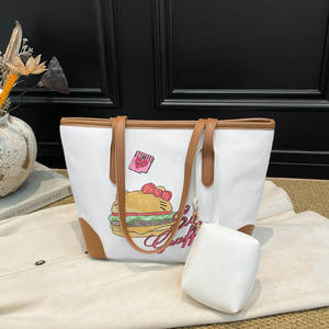 Nouveau Sac Fourre-tout Minimaliste en PU Couleur Unie pour Femme 2026 avec Fermeture Éclair et Portefeuille, Design Mignon de Dessin Animé - Product Image 3