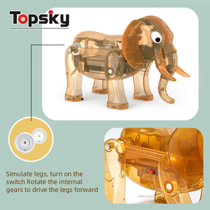 Le plus récent bricolage mécanique éléphant ensemble éducatif STEM jouets Kit pour enfants interactif jeu de société de bureau assembler des jouets en plastique - Product Image 4