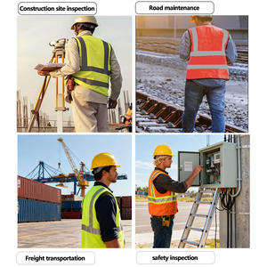 سترة أمان بشعار مخصص مع شريط عاكس، تصميم مقاوم للماء ومتين، مثالية للعمل في الهواء الطلق، سترة أمان بشعار مخصص - Product Image 6