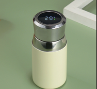 Cangkir Mini Saku Tampilan Temperatur Pintar Desain Baru, Bahan Stainless Steel 316 Dinding Ganda Vakum, Termos Infuser Teh 6-12
