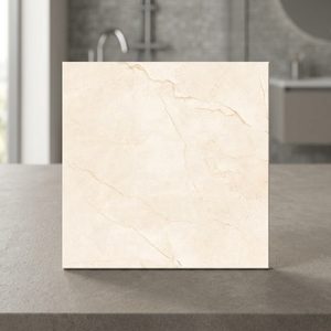 Indoor Glazed Vitrified Porcelain Floor Tiles 8mm Glossy Finish 600x600mm Marble Collection - Product Image 1