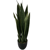 Plantes artificielles en pot de style nordique, faites à la main, en plastique écologique, imitation bonsaï, Sansevieria, plantes à feuilles persistantes