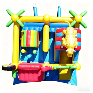 Château gonflable sur le thème du camion tout-terrain de la <span class=keywords><strong>jungle</strong></span> en PVC, idéal pour les fêtes d'enfants, les locations commerciales et les événements en plein air. - Product Image 4