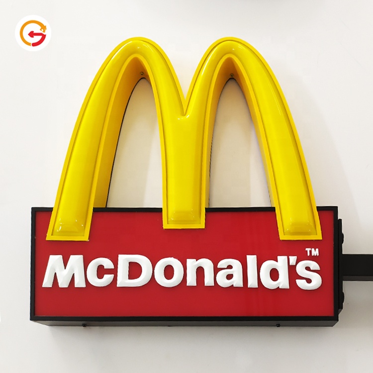 Jagarsign-fabricante personalizado de McDonald's, caja de luz Led para publicidad 3D, señal moldeada al vacío MC Donalds Enseigne