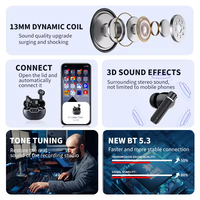 In Ear Monitor Earphones Type C Earphones Earphone BT5.3 13mm Driver HiFi Noise Cancelling TWS Wireless Earphones Touch IPX5