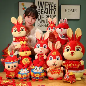 2023 Wholesale Lovely Stuffed Animal Bunny Rabbit Lunar Year Soft Plush Toy Kid Children Gift Mascot Gift For