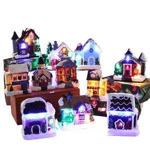 Nuevas Decoraciones Navideñas Transfronterizas, Casa de Resina en Miniatura de Estilo Caricatura, Diseño Creativo Luminoso - Product Image 6
