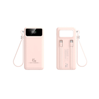 Nouvelle batterie externe portable à charge rapide bidirectionnelle Type-C avec logo personnalisé, charge rapide 22,5 W, 10000 mAh, 4 câbles intégrés