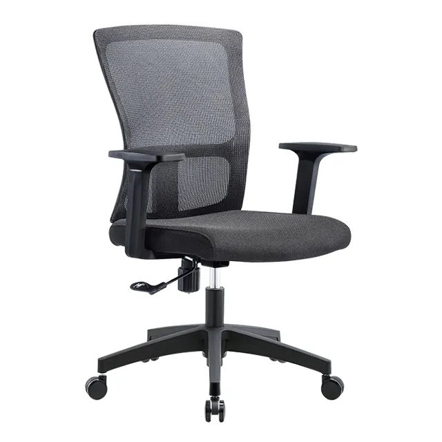 Vente en gros chaise de travail classique pivotante chaises de bureau ergonomiques en maille chaise de bureau visiteur en maille personnalisée avec bras rabattable