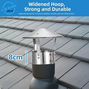 Capot de <span class=keywords><strong>cheminée</strong></span> en acier inoxydable réglable, résistant à la pluie, pour <span class=keywords><strong>conduit</strong></span> de climatisation et tuyau d'évacuation HVAC - Product Image 2