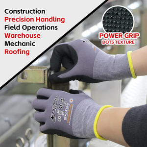 Xingyu Werkhandschoenen Met <span class=keywords><strong>Grip</strong></span> Touchscreen Naadloze Gebreide Nylon Microfoam Nitril Gecoat Mannen Vrouwen Veiligheid Magazijn Veiligheidshandschoenen - Product Image 6