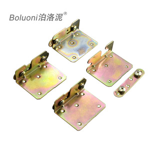 Boluoni European Style Bed Hinge 4 Inch Zinc Plated Durable Furniture Hardware Surface Mount - Product Image 1