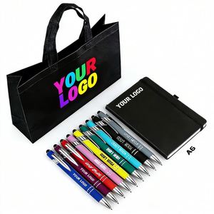 Stylo bille de luxe personnalisé en métal avec votre logo, remplaçable, pour bureau et usage professionnel, double fonction - Product Image 1