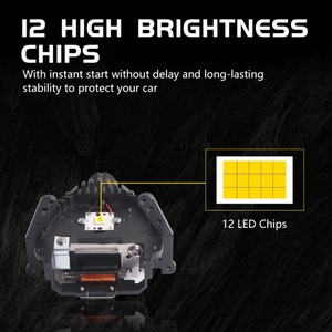 SANVI Nuevas Lámparas LED de Alta Calidad y Diseño Moderno, 3 Pulgadas, 52w 62w 5000k, Luz Alta y Baja, Proyector de Lente Bi-LED S9 para Faros Delanteros - Product Image 3