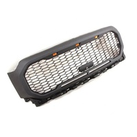 Grille de pare-chocs avant noire en nid d'abeille pour F-150 F150 2021-2022 avec éclairage LED