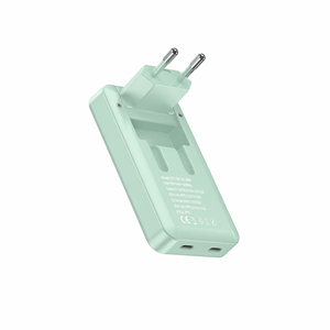 <span class=keywords><strong>Chargeur</strong></span> de téléphone portable fin et compact, personnalisé, couleur turquoise rare, double USB-C PD 35W, <span class=keywords><strong>chargeur</strong></span> de poche - Product Image 1