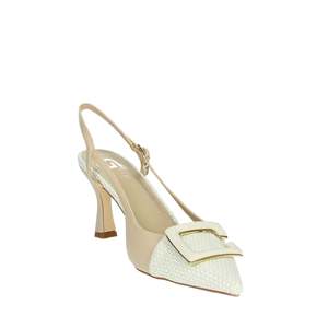 Scarpe da Donna Gold & Gold con Tacco Slingback Beige - Product Image 5