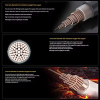 Cable de Alimentación Industrial de Bajo Voltaje con Aislamiento de PVC, Estándar Nacional Premium, YJV WDZ YJY, Núcleo de Cobre, 4 Núcleos, 50-185 mm²