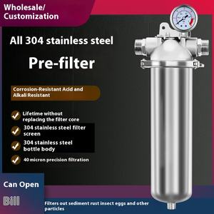 Grande flusso 304 acciaio inox Pre-filtro per tutta la casa manuale depuratore di acqua di rubinetto per il centro domestico depuratori d'acqua - Product Image 5
