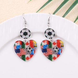Ornement pour événements sportifs, boucle d'oreille avec drapeau national, à clipser, non percée, pour stade - Product Image 1