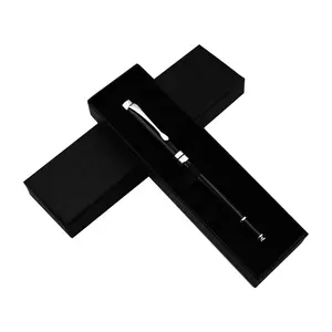 黑色纸盖礼品盒，带支架，用于笔的礼品包装盒