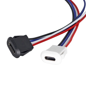 Snap in <span class=keywords><strong>USB</strong></span> <span class=keywords><strong>C</strong></span> <span class=keywords><strong>Conector</strong></span> Tipo <span class=keywords><strong>C</strong></span> Hembra a 4P PH 2,0 Terminal Cable de carga Puerto de cargador de <span class=keywords><strong>USB</strong></span>-<span class=keywords><strong>C</strong></span> personalizado - Product Image 3