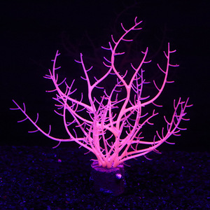 PKY Aquarium Fish Tank Landscape Decoration Color Fluorescent Silicone Soft <strong>Coral</strong> <strong>Branch</strong> Water Grass Simulated <strong>Coral</strong> - Product Image 1