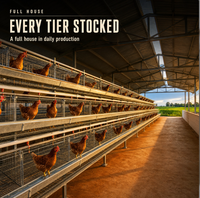 Cage à poulets automatique, Cage pour poules pondeuses, Cage à poulets de chair, Systèmes automatisés d'élevage avicole, Poulailler