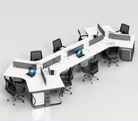 Hot Sell Modern Co Bureau de travail Mobilier de bureau Table de poste de travail à 120 degrés