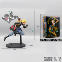 3 nuevos diseños 17,5-19,5 cm Venta caliente Unisex modelo colección juguete Anime Luffy Ace Running Pose fantasía figura de acción PVC