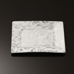 XUELI Party Catering Recubierto Durable Snack Fruit Bandejas Vajilla desechable Colorido Impreso Rectangular Platos <span class=keywords><strong>de</strong></span> plástico - Product Image 4
