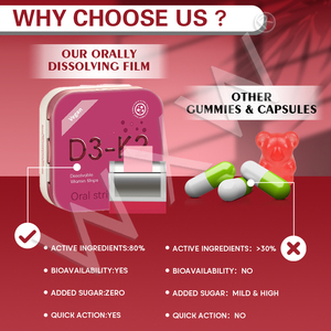 วิตามินดี3 เค2 แบบแผ่นอมละลายในช่องปาก ผลิตจากโรงงานโดยตรง - Product Image 6